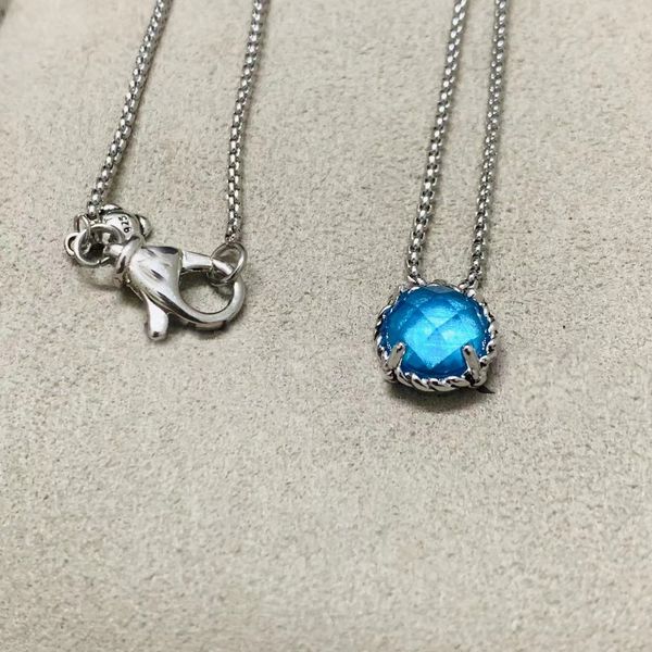 necklace dy luxury designer twisted women's fashion versatile twisted necklace jewelry gold plated round blue z pendant necklace, Silver
necklace dy luxury designer twisted women's fashion versatile twisted necklace jewelry gold plated round blue z pendant necklace, Silver