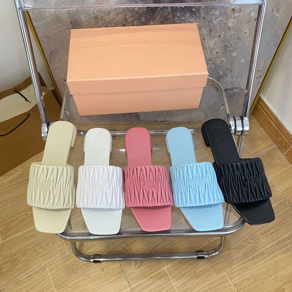 designer slippers matelasse slides womens sandals leather leather ruffled square sandals multicolor open toe ladies flat sandal beach flip-f, Black
designer slippers matelasse slides womens sandals leather leather ruffled square sandals multicolor open toe ladies flat sandal beach flip-f, Black
