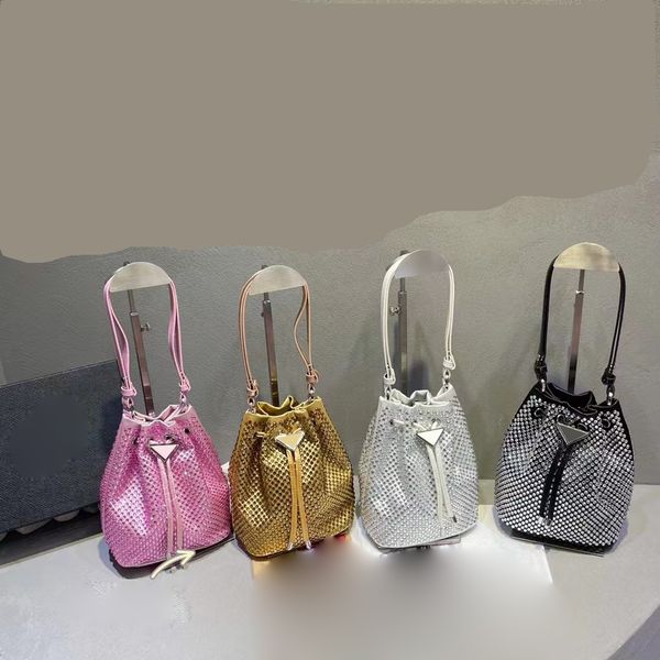 prad designer bags small bucket bag water diamond cover shoulderbag crossbodybag tying and closing womens purses and handbags metal chain16*
prad designer bags small bucket bag water diamond cover shoulderbag crossbodybag tying and closing womens purses and handbags metal chain16*