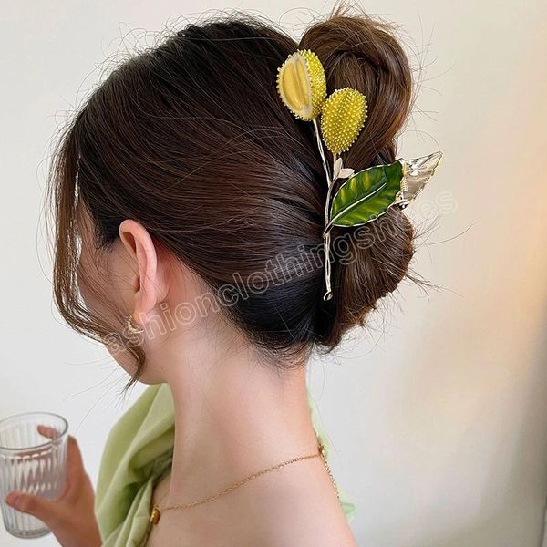 women metal hair claw elegant gold durian flowers hair clips crab headband ponytail clip headwear hair accessories, Slivery;white
women metal hair claw elegant gold durian flowers hair clips crab headband ponytail clip headwear hair accessories, Slivery;white