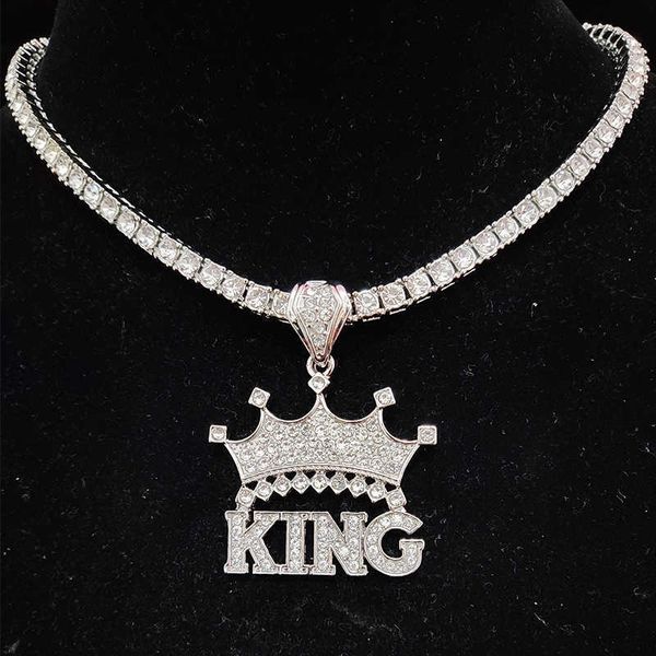 men women hip hop crown king iced out necklaces with 4mm zircon tennis chain hiphop pendant necklace fashion charm jewelry, Silver
men women hip hop crown king iced out necklaces with 4mm zircon tennis chain hiphop pendant necklace fashion charm jewelry, Silver