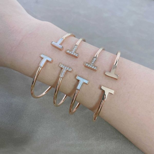 factory designer t bangle high edition white fritillaria full diamond open double t bracelet female 18k rose gold light luxury tee shaped br, Black
factory designer t bangle high edition white fritillaria full diamond open double t bracelet female 18k rose gold light luxury tee shaped br, Black