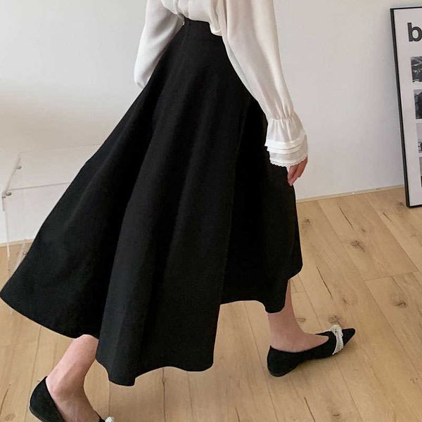 swing skirt a-line umbrella skirt women's summer high waist crotch covering slim mid length half length skirt, Black
swing skirt a-line umbrella skirt women's summer high waist crotch covering slim mid length half length skirt, Black