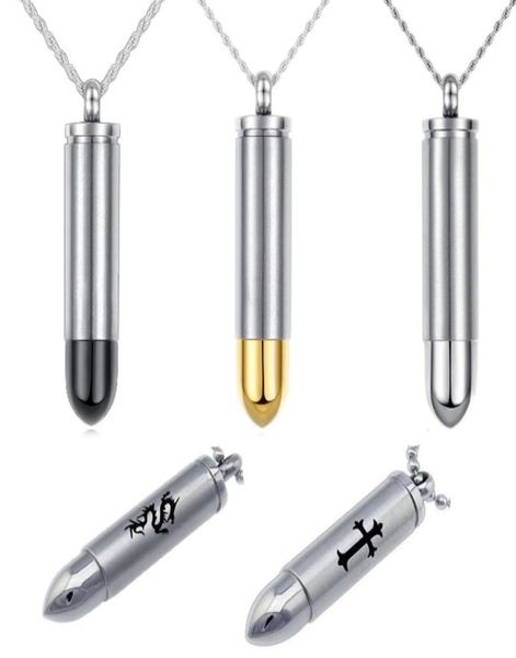 stainless steel memorial cremation bullet ashes urn dargon cross bullets shape pendant necklace keepsake jewelry urn6427514, Silver
stainless steel memorial cremation bullet ashes urn dargon cross bullets shape pendant necklace keepsake jewelry urn6427514, Silver