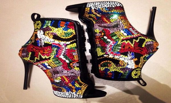 high heels summer sandals boots crystal covered comic ankle booties multicolor diamond stiletto pumps ladies7592763, Black
high heels summer sandals boots crystal covered comic ankle booties multicolor diamond stiletto pumps ladies7592763, Black