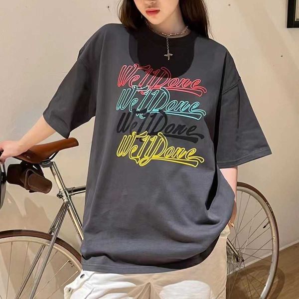 welldone summer new colorful letter bullet screen couple short sleeve loose casual small fashion brand women's t-shirt w, Black;white
welldone summer new colorful letter bullet screen couple short sleeve loose casual small fashion brand women's t-shirt w, Black;white