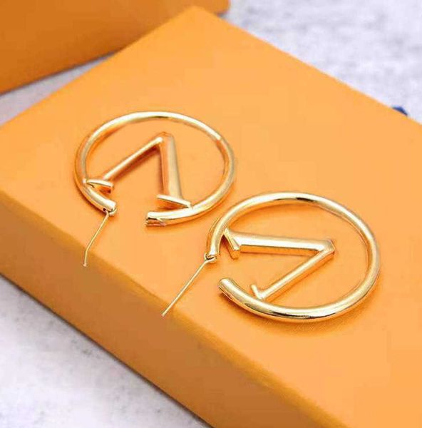 charm new fashion womens big circle simple earrings hoop earrings for woman high quality, Golden