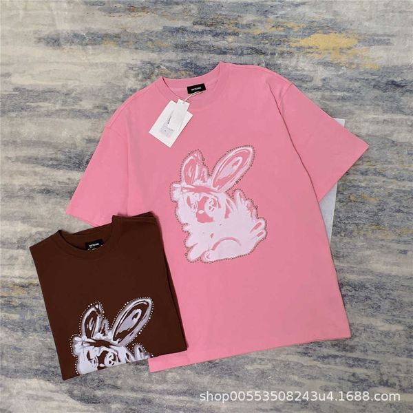 correct wd welldone summer new rivet rabbit short sleeve round neck t-shirt loose fashion we11done, Black;white
correct wd welldone summer new rivet rabbit short sleeve round neck t-shirt loose fashion we11done, Black;white