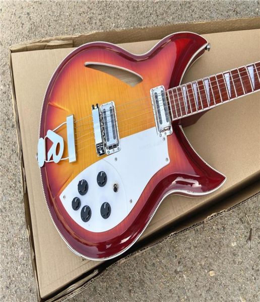 6 strings 330 360 381 semi hollow body cherry sunburst electric guitar flame maple back checkerboard binding lacquer finge1007173
6 strings 330 360 381 semi hollow body cherry sunburst electric guitar flame maple back checkerboard binding lacquer finge1007173