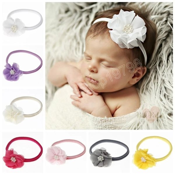 chiffon flower with pearl baby elastic headband nylon newborn toddler hair bands cute pgraphy props hair accessories, Slivery;white
chiffon flower with pearl baby elastic headband nylon newborn toddler hair bands cute pgraphy props hair accessories, Slivery;white