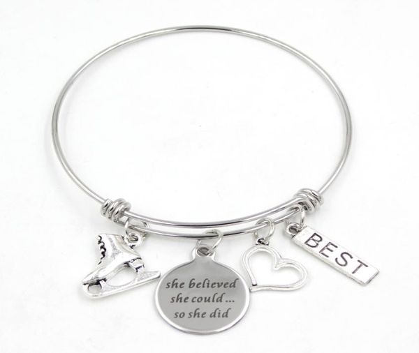 whole stainless steel bracelet wire adjustable expandble bangle ice skate bracelet ice skating bangle skater gifts6467108, Golden;silver
whole stainless steel bracelet wire adjustable expandble bangle ice skate bracelet ice skating bangle skater gifts6467108, Golden;silver