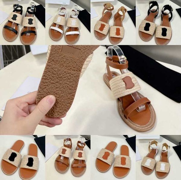 brown tan triomphe stamped canvas calfskin sandals for womens girl 2023 summer designer sandal raffia straw slides lambskin ankle strap buck, Black
brown tan triomphe stamped canvas calfskin sandals for womens girl 2023 summer designer sandal raffia straw slides lambskin ankle strap buck, Black