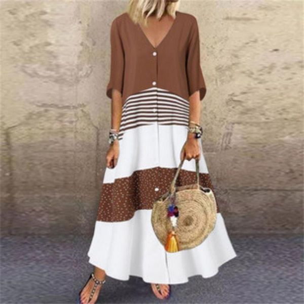 dresses vneck printed long dress button casual dress elegant summer shirt dress half sleeve maxi vestidos female 2022, Black;gray
dresses vneck printed long dress button casual dress elegant summer shirt dress half sleeve maxi vestidos female 2022, Black;gray