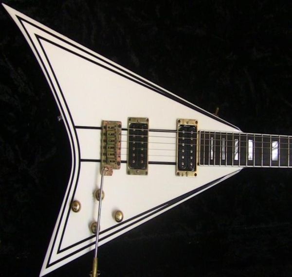 randy rhoads rr 1 black pinstripe white flying v electric guitar gold hardware block mop inlay tremolo bridge whammy bar3403423
randy rhoads rr 1 black pinstripe white flying v electric guitar gold hardware block mop inlay tremolo bridge whammy bar3403423