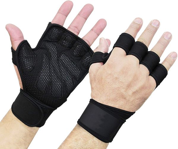 wholesale sales of leather thickened silicone cycling gloves, fitness gloves, weight lifting half finger gloves with wrist protectors by man, Black
wholesale sales of leather thickened silicone cycling gloves, fitness gloves, weight lifting half finger gloves with wrist protectors by man, Black