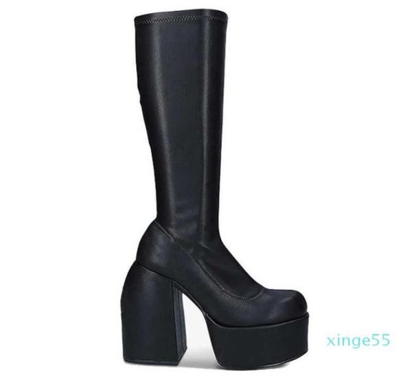 punk style autumn winter boots elastic microfiber shoes woman ankle boots high heels black thick platform long knee high boots7883792
punk style autumn winter boots elastic microfiber shoes woman ankle boots high heels black thick platform long knee high boots7883792