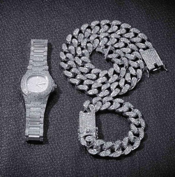 watch necklace bracelet hiphop curb cuban chain gold iced out miami paved rhinestones cz bling rapper for men party jewelry gift x6137682, Black
watch necklace bracelet hiphop curb cuban chain gold iced out miami paved rhinestones cz bling rapper for men party jewelry gift x6137682, Black