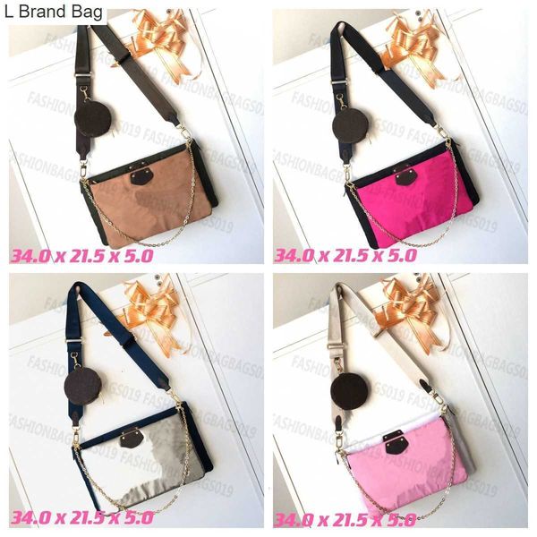 l brand bag maxi multi pochette bag women 3 in 1 handbag chains bags econyl mini removable nylon flap messenger detachable round coin wallet, Black
l brand bag maxi multi pochette bag women 3 in 1 handbag chains bags econyl mini removable nylon flap messenger detachable round coin wallet, Black