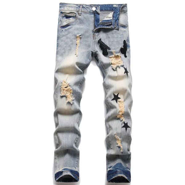 men's jeans european jean hombre letter star men embroidery patchwork ripped for trend brand motorcycle pant mens skinny 7lj9y, Blue
men's jeans european jean hombre letter star men embroidery patchwork ripped for trend brand motorcycle pant mens skinny 7lj9y, Blue