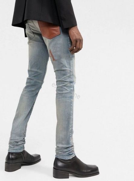 ripped jeans am jeans men's jeans designer jeans knee skinny straight size 28-40 motorcycle trendy long straight hole high street amiri, Blue
ripped jeans am jeans men's jeans designer jeans knee skinny straight size 28-40 motorcycle trendy long straight hole high street amiri, Blue