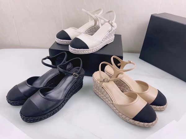designer flat sandals straw woven hollowed out breathable slippers luxury baotou slippers for women, Black
designer flat sandals straw woven hollowed out breathable slippers luxury baotou slippers for women, Black