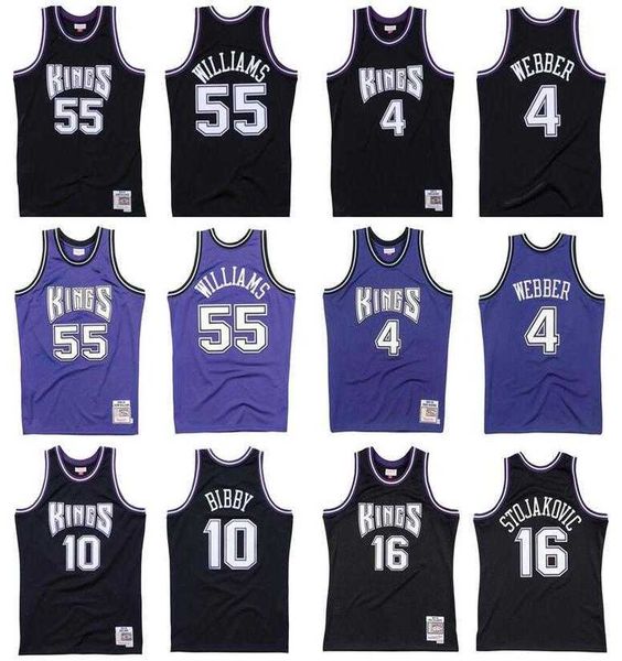 Jason Williams #55 Basketball jerseys Chris Webber #4 Mike Bibby #10 S-XXL Mitchell & Ness white blue Men Women kids city, With logo
Jason Williams #55 Basketball jerseys Chris Webber #4 Mike Bibby #10 S-XXL Mitchell & Ness white blue Men Women kids city, With logo