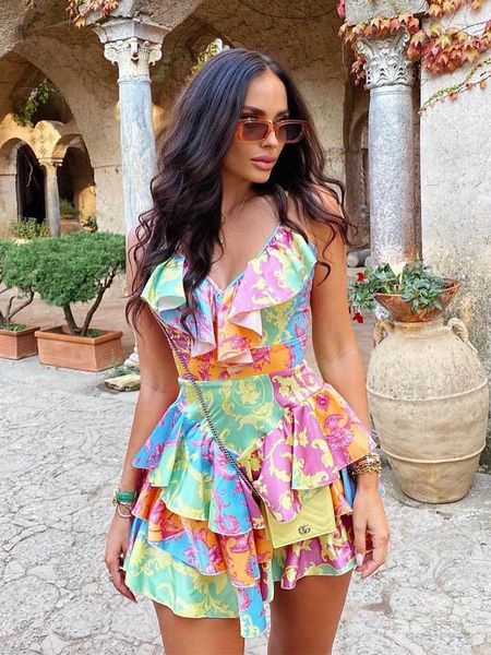 summer female a line ruffles mini dress going out rave outfits lovely daily robe vintage satin print vacation outfits, Black;gray
summer female a line ruffles mini dress going out rave outfits lovely daily robe vintage satin print vacation outfits, Black;gray