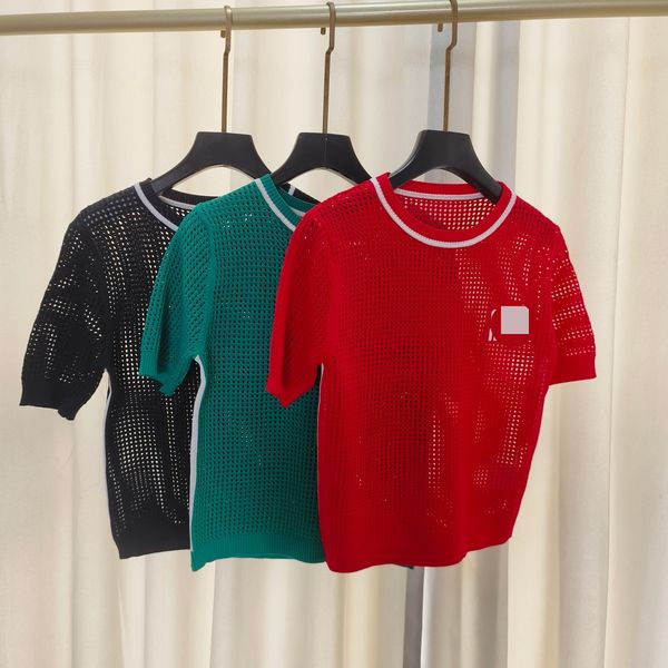 510 l 2023 summer sweaters women's pullover black red green beads sweater crew neck short sleeve brand same style women's qian, White;black
510 l 2023 summer sweaters women's pullover black red green beads sweater crew neck short sleeve brand same style women's qian, White;black