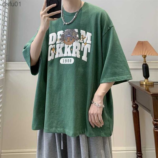 men's t-shirts korean style retro washed batik t shirts baggy short sleeved harajuku solid cotton breathability printing tees casual l2, White;black
men's t-shirts korean style retro washed batik t shirts baggy short sleeved harajuku solid cotton breathability printing tees casual l2, White;black