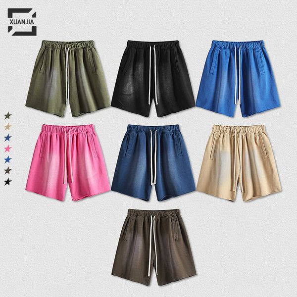 summer new 440g washed gradient monkey shorts american vintage trendy capris, White;black
summer new 440g washed gradient monkey shorts american vintage trendy capris, White;black