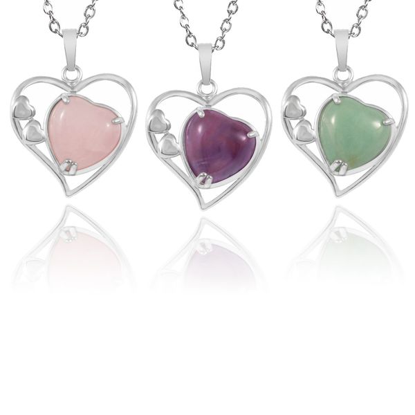 heart crystal charm pendant fashion romantic valentine's day gift amethyst rose quartz heart stone pendant necklace fashion classic jew, Silver
heart crystal charm pendant fashion romantic valentine's day gift amethyst rose quartz heart stone pendant necklace fashion classic jew, Silver