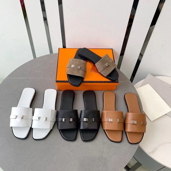 2023 designer luxury pure color slides slippers h family womens 100% leather outdoor beach lock buckle sandals ladys wearproof flat open toe, Black
2023 designer luxury pure color slides slippers h family womens 100% leather outdoor beach lock buckle sandals ladys wearproof flat open toe, Black