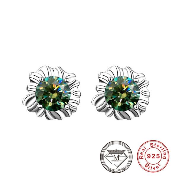 925 sterling silver moissanite earrings sunflower design stud earring jewelry for women ear studs, Golden;silver
925 sterling silver moissanite earrings sunflower design stud earring jewelry for women ear studs, Golden;silver