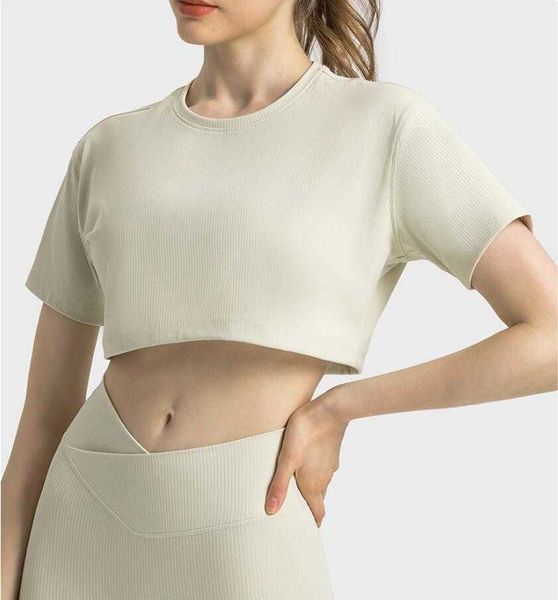 lu-390 striped rib yoga short sleeve open waist loose short shirt fit sports t-shirt gym clothes women, White;red
lu-390 striped rib yoga short sleeve open waist loose short shirt fit sports t-shirt gym clothes women, White;red