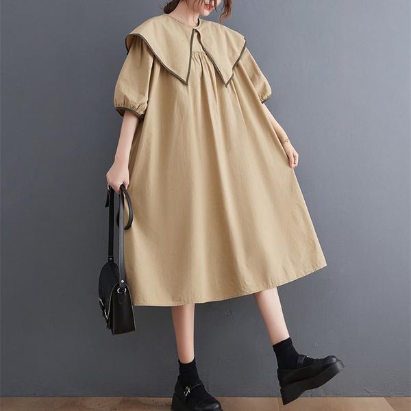 dresses 2023 new arrival japanese college style sailor collar chic girl's fashion summer dress loose women travel casual dress, Black;gray
dresses 2023 new arrival japanese college style sailor collar chic girl's fashion summer dress loose women travel casual dress, Black;gray