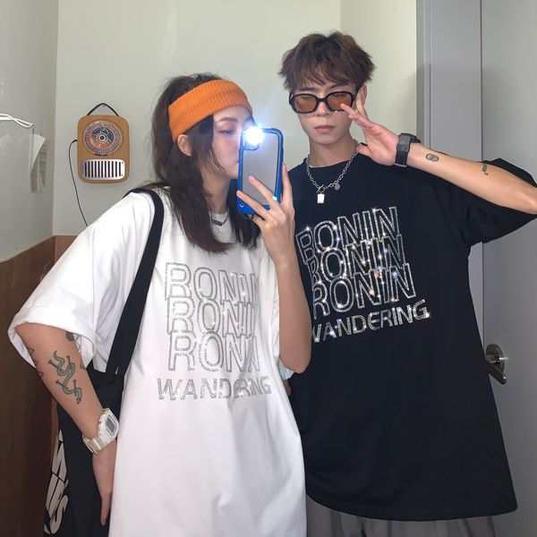 mens t shirts letter print tshirts fashion men women round neck short sleeve t-shirt couple tees, White;black
mens t shirts letter print tshirts fashion men women round neck short sleeve t-shirt couple tees, White;black
