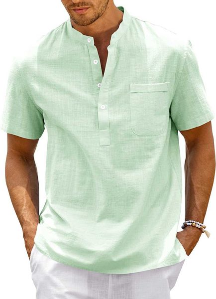 enjoybuy men's linen henry shirt summer beach short sleeve loose t-shirt button lightweight clothing 1t2i t15c, White;black
enjoybuy men's linen henry shirt summer beach short sleeve loose t-shirt button lightweight clothing 1t2i t15c, White;black