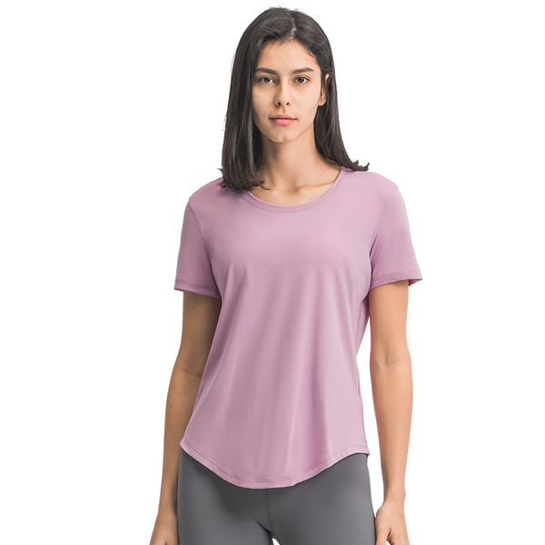 lu yoga summer women's round collar short sleeve elastic breathable sports fitness solid color t-shirt ds075
lu yoga summer women's round collar short sleeve elastic breathable sports fitness solid color t-shirt ds075