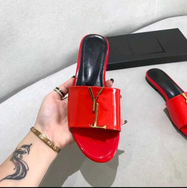yl ys patent sl womens slippers luxury sandals logo slides gold buckle tone triple black nuede eed flip flops lady fashion party wedding off
yl ys patent sl womens slippers luxury sandals logo slides gold buckle tone triple black nuede eed flip flops lady fashion party wedding off