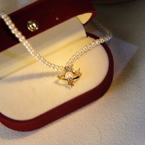 dowager's same style pearl popular design internet red ins cold wind western empress dowager saturn necklace, Silver
dowager's same style pearl popular design internet red ins cold wind western empress dowager saturn necklace, Silver