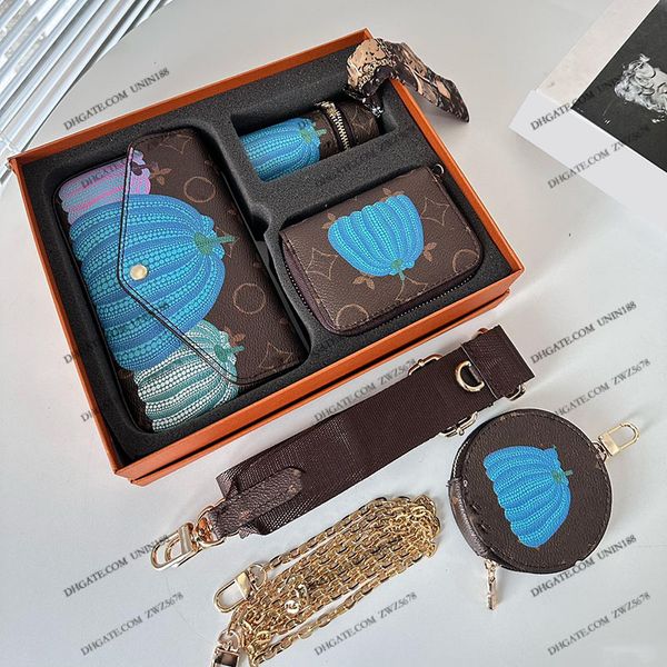 23ss women mini crossbody bags luxurys designers 4 piece set wallet handbag classic fiower golden chain bag genuine leather messenger wallet
23ss women mini crossbody bags luxurys designers 4 piece set wallet handbag classic fiower golden chain bag genuine leather messenger wallet