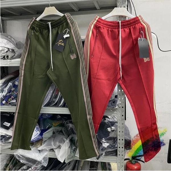 red army green sweatpants men women 1 quality track pants stripe trousers, Black
