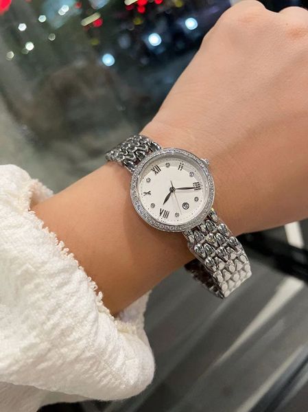 new fashionable ladies watch five-section bracelet with butterfly clasp size 28mm imported quartz movemen, Slivery;brown
new fashionable ladies watch five-section bracelet with butterfly clasp size 28mm imported quartz movemen, Slivery;brown