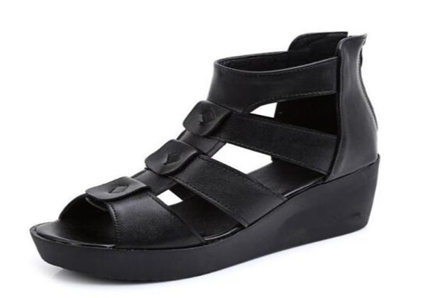 2019 new summer roman sandals platform shoes woman genuine leather sandals women shoes high heel shoes comfort wedges sandals1246666, Black
2019 new summer roman sandals platform shoes woman genuine leather sandals women shoes high heel shoes comfort wedges sandals1246666, Black