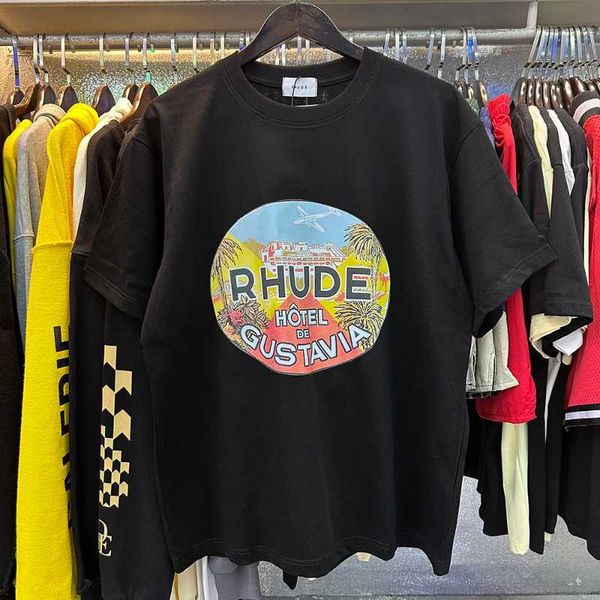 men's hoodies sweatshirts 2023ss oversized rhude de gustavia t-shirt women men t shirt short sleeve tees tshirt men clothing, Black
men's hoodies sweatshirts 2023ss oversized rhude de gustavia t-shirt women men t shirt short sleeve tees tshirt men clothing, Black