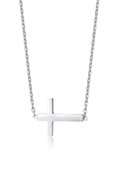 women stainless steel petite sideways horizontal cross pendant necklace8902121, Silver
women stainless steel petite sideways horizontal cross pendant necklace8902121, Silver