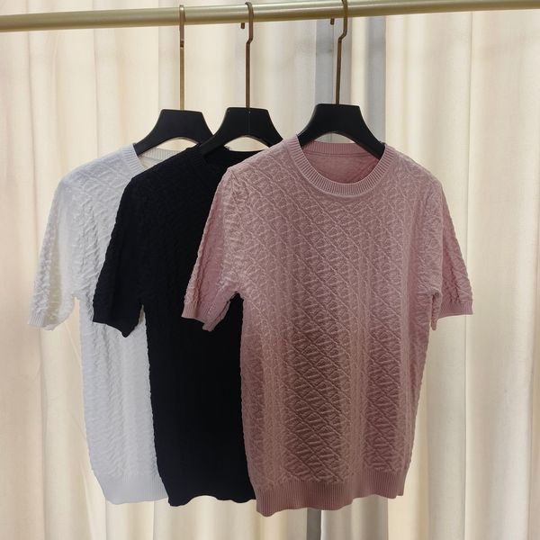 512 l 2023 summer sweaters women's pullover black white beads sweater crew neck short sleeve brand same style women's qian, White;black
512 l 2023 summer sweaters women's pullover black white beads sweater crew neck short sleeve brand same style women's qian, White;black