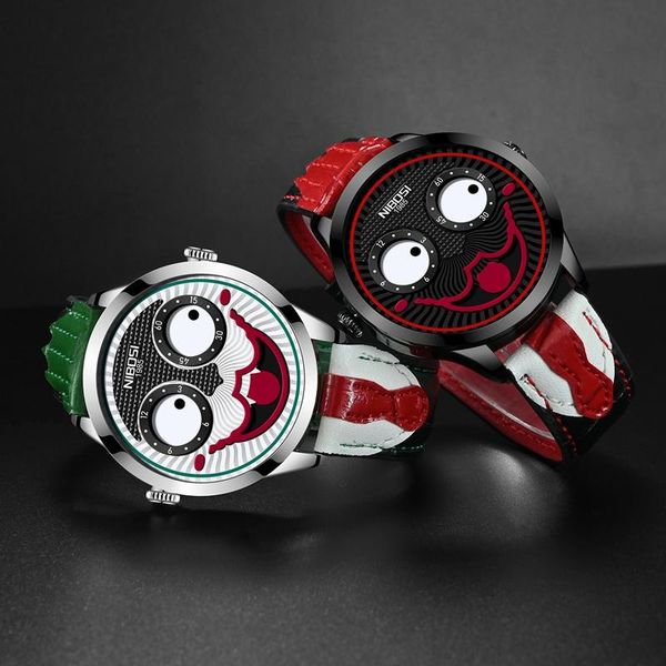 watches joker watch men brand creative fashion personality clown quartz leather waterproof, Slivery;brown
watches joker watch men brand creative fashion personality clown quartz leather waterproof, Slivery;brown