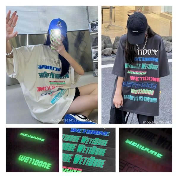 welldone limited glow in the dark color bullet screen print short sleeve t-shirt we11done track top, Black;white
welldone limited glow in the dark color bullet screen print short sleeve t-shirt we11done track top, Black;white