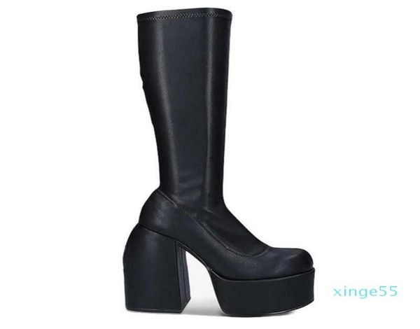 punk style autumn winter boots elastic microfiber shoes woman ankle boots high heels black thick platform long knee high boots7142815
punk style autumn winter boots elastic microfiber shoes woman ankle boots high heels black thick platform long knee high boots7142815
